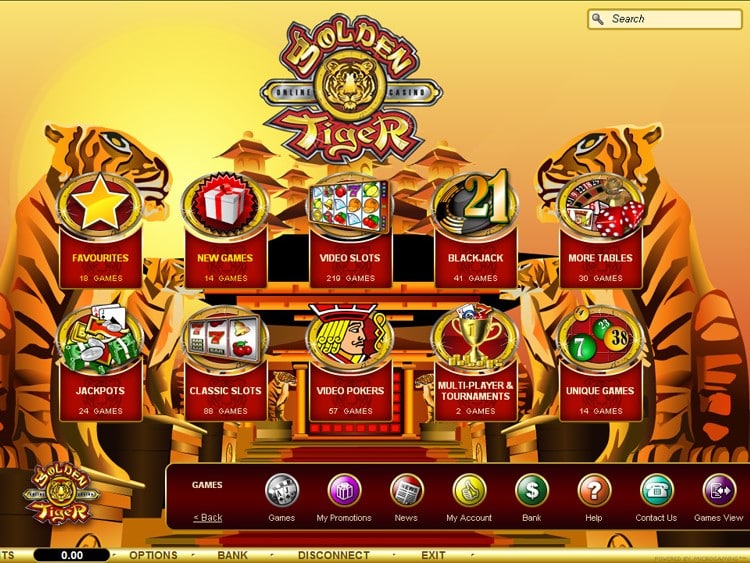 Golden Tiger Casino Lobby