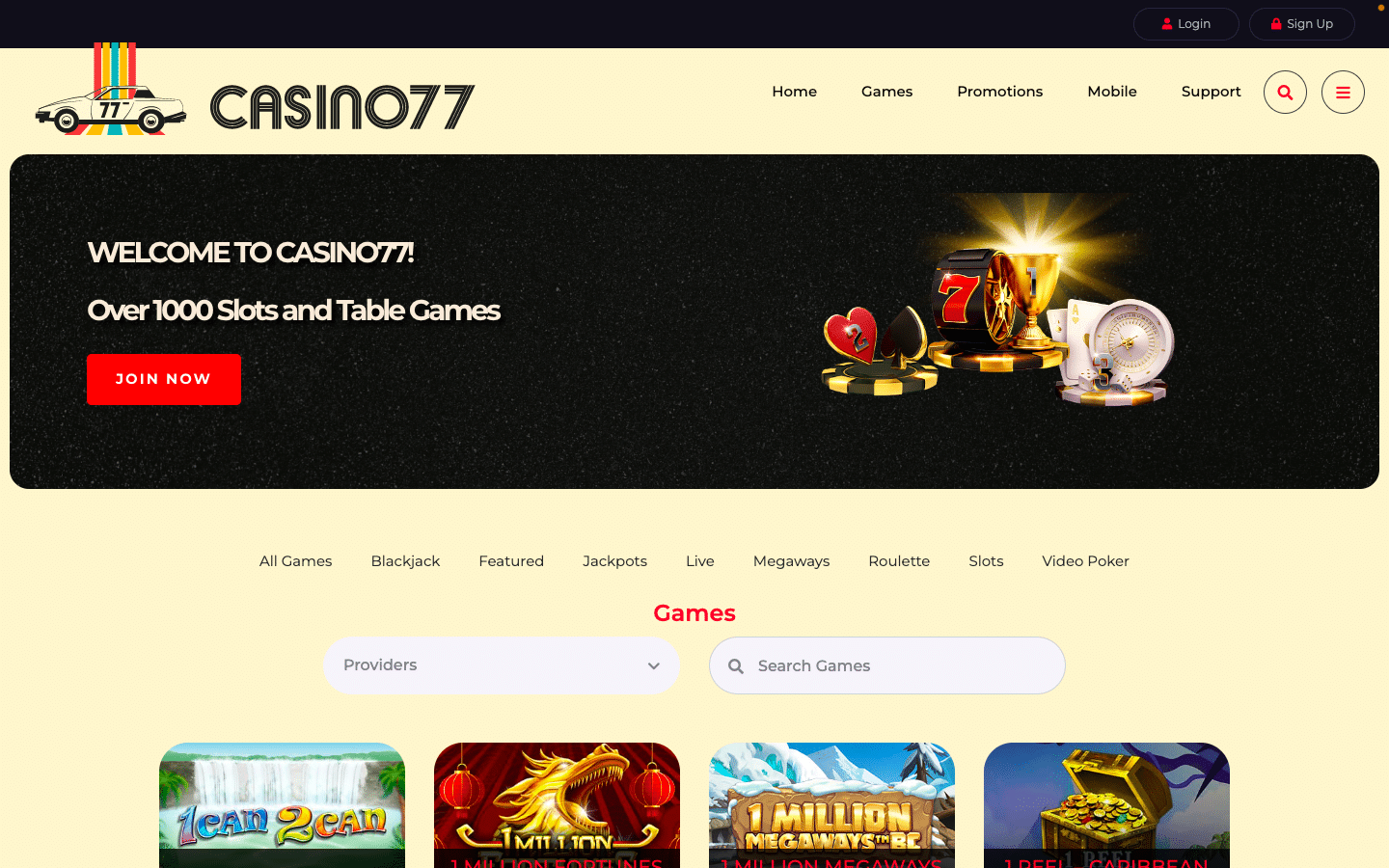 casino 77 homepage